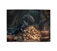 Liorosa 500 pezzi di puzzle in legno per adulti Epic Fantasy Dragon, meravigliosa immaginazione, attività creativa hobby per adulti, ideale per rilassarsi e mostrare per gli appassionati di puzzle