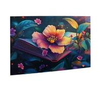 Liorosa 500 pezzi puzzle vibrante libro aperto con tulipani al crepuscolo, arte letteraria unica, estetica dai colori tenui, adatto per il tempo libero e l'intrattenimento in famiglia, regalo per gli
