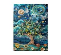 Liorosa 500 pezzi vibrante puzzle Dreamscape Tree, regalo divertente per gli amanti dell'arte, brainstorming per alleviare lo stress, pezzi di puzzle stravaganti in legno, goditi il processo di