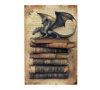 Liorosa Antica biblioteca puzzle guardiano per adulti 1000 pezzi, maestoso drago nero appollaiato su libri antichi, meravigliosa immaginazione, sfida per te stesso, regali per amici e familiari