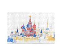 Liorosa Architettura dal design minimalista, 1000 pezzi di puzzle in legno per adulti, stile europeo classico, illustrazione di linee uniche, pezzi si adattano perfettamente, opere d'arte divertenti