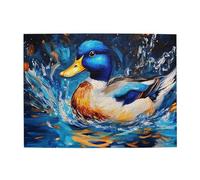 Liorosa Balle di anatroccolo 500 pezzi di puzzle in legno per adulti, giocoso uccello acquatico che danza nelle correnti, puzzle della natura sfidante, colori incredibilmente vivaci, brainstorming per