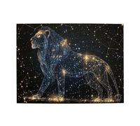 Liorosa Bellissimi puzzle Leo per adulti 500 pezzi, il classico puzzle Leone delle dodici costellazioni, un divertente ornamento regalo per gli amanti dell'astrologia, adatto per serate di gioco di