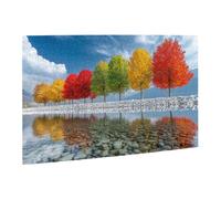 Liorosa bellissimo paesaggio con alberi colorati puzzle per adulti 500 pezzi, impegnativo e antistress gioco del cervello, estetica dai colori morbidi, fotografia classica di paesaggio, rilassati