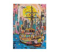Liorosa Boat Nocturne Puzzle per adulti, 500 pezzi, nave & skyline di carnevale cromatico esplosivo, ogni pezzo è unico, sfida del cervello, meravigliosa fantasia, regalo per