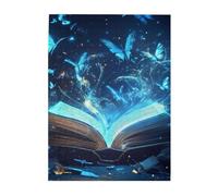 Liorosa Butterfly Codex Puzzle per adulti, 500 pezzi, libro antico che emana luce azzurra, meravigliosa fantasia, gioia sia corpo che spirito, regalo adatto per famiglia e