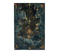 Liorosa Cartografia astrale 1000 pezzi di puzzle in legno per adulti, opera d'arte di antica mappa stellare con dettagli dorati, pezzi si adattano perfettamente, estetica classica vintage, regalo per