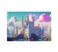 Liorosa Castello gotico con torri smerigliate, puzzle da 1000 pezzi per adulti, arte fantasy di alta qualità, vibrante e unico, montaggio pratico della tua decorazione da parete, goditi il processo di