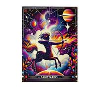 Liorosa Celestial Archer 500 pezzi di puzzle in legno per adulti, mitico centauro nella tempesta di fuoco cosmica, estetica classica unica, hobby esplorativi e sfide, adatto per serate di gioco di