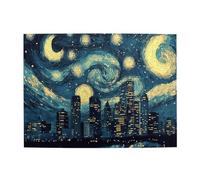 Liorosa City Night, puzzle in legno per adulti, design unico, completo di famiglia e amici, goditi il processo di risoluzione del puzzle, esercita abilità pratiche e pensiero