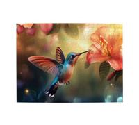 Liorosa divertenti puzzle di uccelli per adulti 500 rose fiorite color arcobaleno, puzzle unico di arte botanica per camera da letto e sala studio, vibrante e unico, ideale per relax e divertimento in