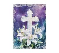 Liorosa Divine Encounter - Puzzle in legno per adulti, croce gotica con gigli baciati dalla rugiada, ideale per relax e divertimento in famiglia, montaggio pratico della tua decorazione per la casa