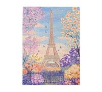 Liorosa Dreamy Torre Eiffel nel paese delle meraviglie floreale 500 pezzi puzzle per adulti, colori primaverili vivaci puzzle arte in legno per adulti e decorazione, pezzi si adattano perfettamente