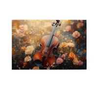 Liorosa Eleganti puzzle di violino per adulti, 1000 pezzi, variazioni su un giardino in fiore, hobby e sfide esplorative, completo di famiglia e amici, regalo per gli amanti della musica