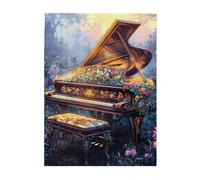 Liorosa Enchanted Forests Piano 500 pezzi di puzzle in legno per adulti, estetica classica vintage, brainstorming per alleviare lo stress, completo di famiglia e amici, regalo per gli appassionati di