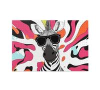Liorosa Fantastici puzzle zebra per adulti 1000 pezzi, divertenti puzzle in legno della serie della fauna selvatica, pezzi si adattano perfettamente, per gli amanti degli animali, completi di famiglia