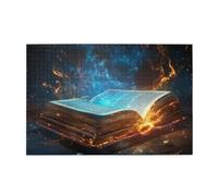 Liorosa Fantasy Book 1000 pezzi di puzzle in legno per adulti, meravigliosa immaginazione, splendida opera d'arte con mistico bagliore dorato, pezzi si adattano perfettamente, adatti per la