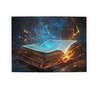 Liorosa Fantasy Book 500 pezzi di puzzle in legno per adulti, meravigliosa immaginazione, splendida opera d'arte con mistico bagliore dorato, pezzi si adattano perfettamente, adatti per la ricreazione