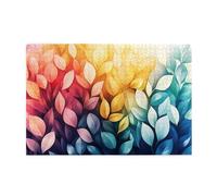 Liorosa Foglie colorate 1000 pezzi di puzzle in legno per adulti, pezzi si adattano perfettamente, ogni pezzo è unico, colori incredibilmente vivaci, regalo per amici