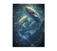 Liorosa Galactic Pisces - Puzzle vibrante da 500 pezzi, regalo per gli amanti dell'astrologia, meravigliosa immaginazione, hobby e sfide esplorative, colori vivaci, adatto per serate di gioco di feste
