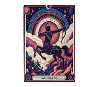 Liorosa Galaxy'S Hunter - Puzzle in legno da 1000 pezzi, per adulti, in stile retrò, unico con dodici costellazioni del Sagittario, ideale per serate di gioco, attività divertenti per le vacanze con