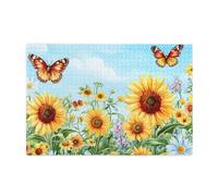 Liorosa giardino di girasole 1000 pezzi di puzzle in legno per adulti, scena floreale classica con design color pastello, ogni pezzo è unico, adatto per la ricreazione familiare e la decorazione della