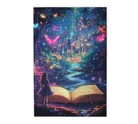 Liorosa Girl Before Glowing Book in Mystical Forests - Puzzle in legno per adulti, meravigliosa immaginazione, design unico e bello, attività divertenti per le vacanze con la famiglia