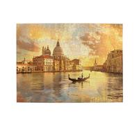 Liorosa Golden Venice Puzzle per adulti 500 pezzi, vintage City Twilight, vibrante e unico, adatto per il tempo libero e l'intrattenimento in famiglia, esercitare abilità pratiche e pensiero