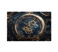 Liorosa Horological Galaxies - 1000 pezzi di puzzle in legno per adulti, orologio da tasca vintage con quadrante celeste e parti del motore di precisione, pezzi si adattano perfettamente, regalo per