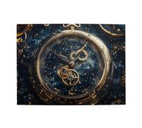 Liorosa Horological Galaxies - 500 pezzi di puzzle in legno per adulti, orologio da tasca vintage con quadrante celeste e parti del motore di precisione, pezzi si adattano perfettamente, regalo per