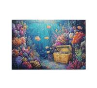 Liorosa Lost Treasure - Puzzle da 1000 pezzi per adulti, bellissimo mondo subacqueo, design retrò, colori vivaci, goditi il processo di risoluzione del puzzle, esercita abilità pratiche e pensiero