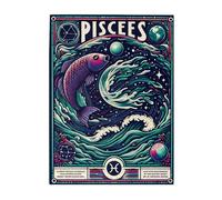 Liorosa Pesci artistici con pesci che nuotano puzzle per adulti 500 pezzi, zodiaco unico per la decorazione della casa, ideale per serate di gioco, brainstorming per alleviare lo stress
