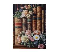 Liorosa Petali tra le pagine 500 pezzi di puzzle in legno per adulti, delicate rose annidate e libro antico, ogni pezzo è unico, adatto per la ricreazione familiare e la decorazione della parete