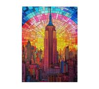 Liorosa Puzzle a mosaico e torri colorate per adulti, 500 pezzi, regalo per gli appassionati di architettura, design vivace e unico, adatto per la ricreazione familiare e la decorazione da parete