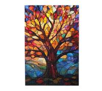 Liorosa Puzzle classici in vetro colorato per adulti 1000 pezzi, colori incredibilmente vivaci, design unico e bello, montaggio pratico della tua decorazione per la casa