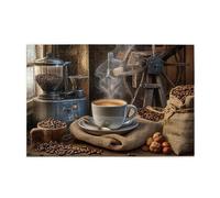 Liorosa Puzzle da 1000 pezzi - Accogliente caffè natura morta, scena vintage classica del caffè, piacere sia corpo che mente, goditi il processo di risoluzione del puzzle, regalo divertente per gli