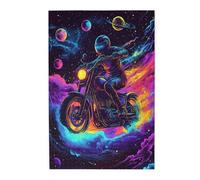 Liorosa Puzzle da 1000 pezzi per adulti - Astronauta su una moto in un paese delle meraviglie galattico. Vivace e unico, e perfetto per rilassarsi mentre scatena il tuo esploratore dello spazio
