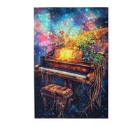 Liorosa Puzzle da 1000 pezzi per adulti con pianoforte incantato in giardino cosmico, puzzle in legno sfida. Meravigliosa immaginazione, esercizio pratico e pazienza di pensiero
