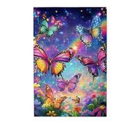 Liorosa Puzzle da 1000 pezzi per adulti farfalle baciate con nebulosa su petali di arcobaleno. Ogni pezzo è unico, splendida opera d'arte, adatto per ricreazione familiare e decorazione da parete per