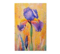 Liorosa Puzzle da 1000 pezzi per adulti fiore iris colorato alta difficoltà esercizio pensare pazienza puzzle in legno con bellissimi dettagli ideale per alleviare lo stress e divertimento.