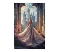 Liorosa Puzzle da 1000 pezzi per adulti incantato castello autunnale, elegante scena fantasy principessa e tramonto dorato, estetica classica vintage, ideale per rilassarsi e mostrare per gli