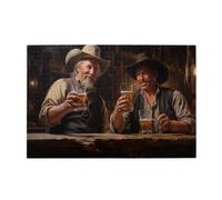 Liorosa Puzzle da 1000 pezzi per adulti - scena da bar rowdy cowboy, goditi il processo di risoluzione del puzzle, esercita abilità pratiche e pazienza di pensiero, opera d'arte unica per adulti