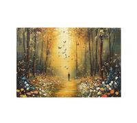 Liorosa Puzzle da 1000 pezzi per adulti, sentiero panoramico delle foreste autunnali dorate, rilassamento profondo per te stesso, adatto per la ricreazione in famiglia, regali per amici e familiari