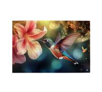 Liorosa Puzzle da 1000 pezzi per adulti vivido con uccelli, raccolta del nettare, fotografia classica naturale con cornice congelata, ideale per relax e divertimento in famiglia, goditi il processo di