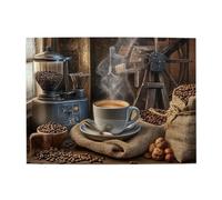 Liorosa Puzzle da 500 pezzi - Accogliente caffè natura morta, scena vintage classica del caffè, piacere sia per il corpo che per la mente, goditi il processo di risoluzione del puzzle, regalo