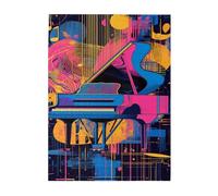 Liorosa Puzzle da 500 pezzi, colori rapsodia pianoforte, colori vivaci, regalo per gli amanti della musica, adatto per feste e ricreazione in famiglia, goditi il processo di risoluzione dei puzzle