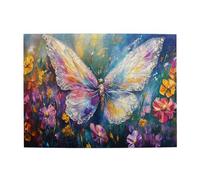 Liorosa Puzzle da 500 pezzi per adulti - Giardino delle farfalle incantato, ali iridescenti con motivi colorati con pietre preziose, arte in legno di alta qualità, ideale per relax e divertimento in