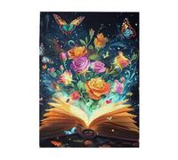 Liorosa Puzzle da 500 pezzi per adulti Libro di fiabe stravagante con magia floreale, farfalle danzanti e pagine, puzzle in legno per adulti, colori vivaci, divertiti a risolvere puzzle con la