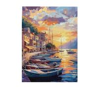 Liorosa Puzzle da 500 pezzi per adulti - Serenata al tramonto, danza del villaggio costiero con l'ora d'oro. Ogni pezzo una pennellata di bellezza tranquilla, perfetto per rilassare la mente, regalo