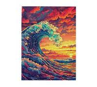 Liorosa Puzzle da 500 pezzi per adulti tramonto abbraccio della tempesta colorata, pezzi si adattano perfettamente, impegnativo esercizio cerebrale, esercizio pratico e pazienza di pensiero